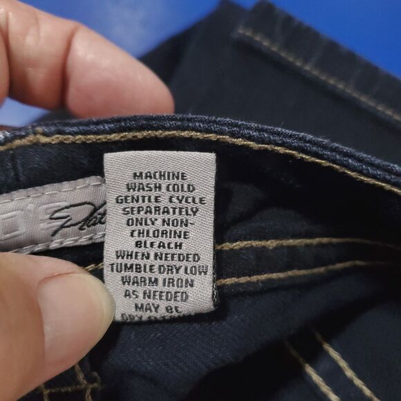 Chico's Platinum Trouser Women Sz 2 (US 12) Wide Leg Indigo Blue Denim Jeans - Picture 10 of 16